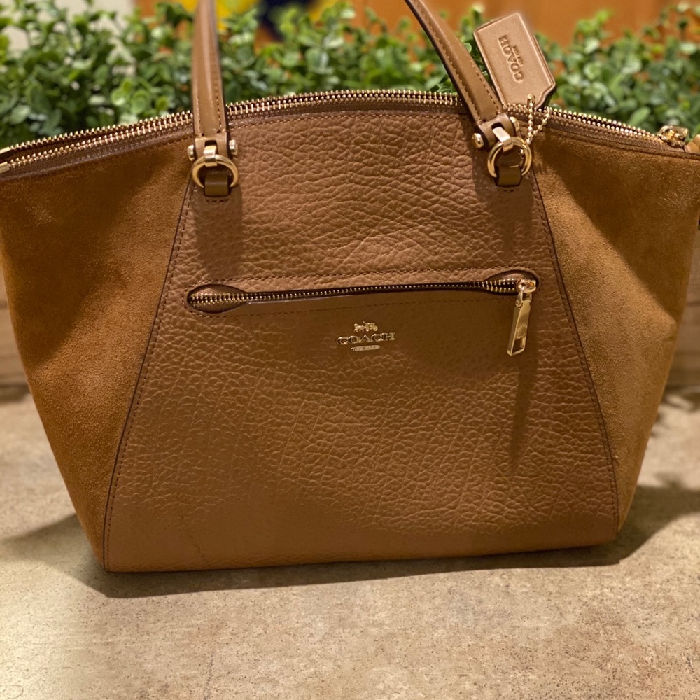 Suede Coach Bag